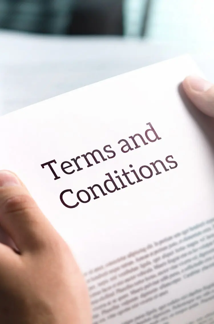 MC² Mobility Terms of use banner